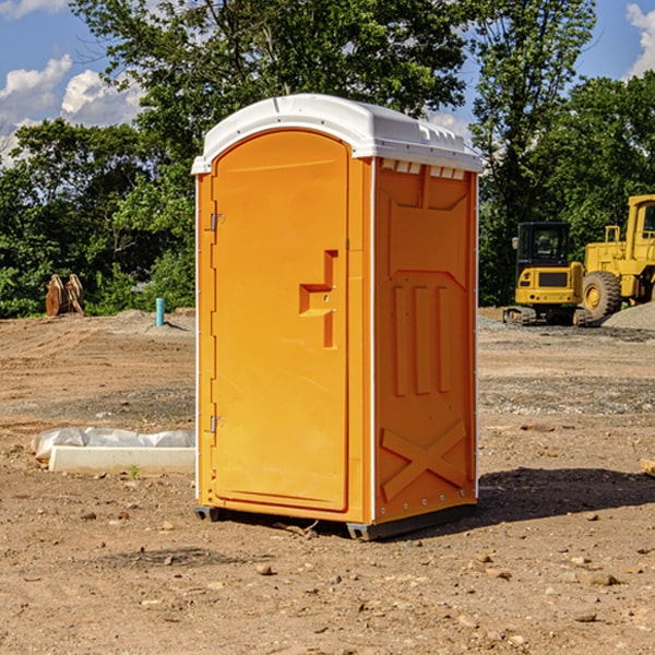 how can i report damages or issues with the porta potties during my rental period in Elkhart County